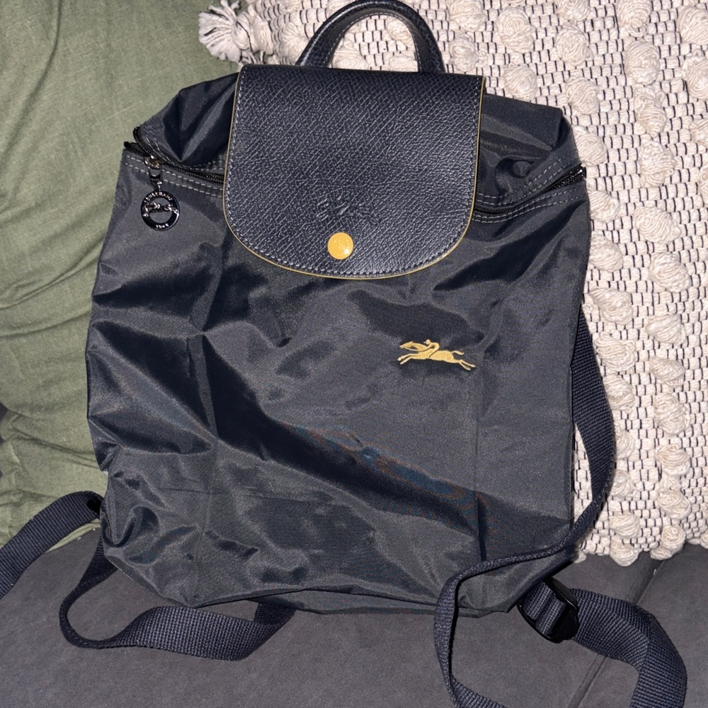 Longchamp navy small backpack